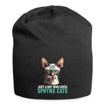 Sphynx Kätzchen Sphynx Katze - Jersey-Beanie - Schwarz - Vorne