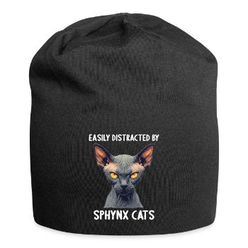 Sphynx Kätzchen Sphynx Katze - Jersey-Beanie - Schwarz - Vorne