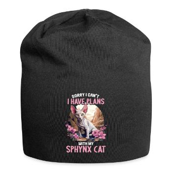 Sphynx Kätzchen Sphynx Katze - Jersey-Beanie - Schwarz - Vorne