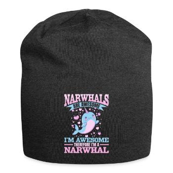 Drôle de narval animal Les narvals sont géniaux - Bonnet en jersey - charbon - Devant