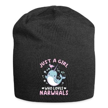 Drôle d’animal narval juste une fille qui aime le narval - Bonnet en jersey - charbon - Devant