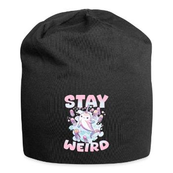 Drôle de narval méduse animal rester bizarre - Bonnet en jersey - noir - Devant