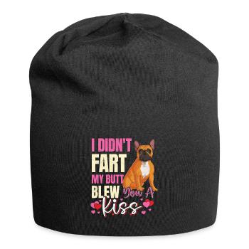 Frenchie N’A PAS PET MES FESSES T’ONT SOUFFLÉ UN BAISER Lustig - Bonnet en jersey - noir - Devant