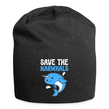 Save The Narwhals Meeresbiologe - Jersey-Beanie - Schwarz - Vorne