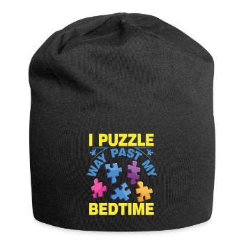 Puzzle Pièce Puzzle Amateur de Puzzle - Bonnet en jersey - noir - Devant