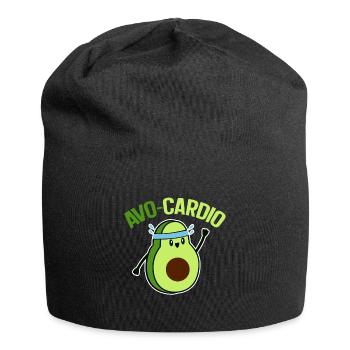 Avo-Cardio Funny Pun Workout Avocado - Jersey Beanie - black - Front