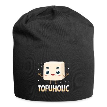 Vegan Vegetarier Design für einen Tofu Fan - Jersey-Beanie - Schwarz - Vorne