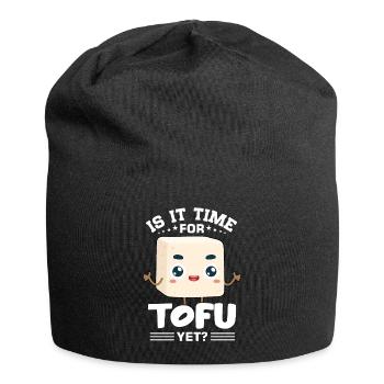 Vegan Vegetarier Design für einen Tofu Fan - Jersey-Beanie - Schwarz - Vorne