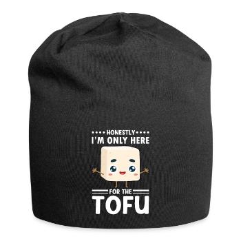 Vegan Vegetarier Design für einen Tofu Fan - Jersey-Beanie - Schwarz - Vorne