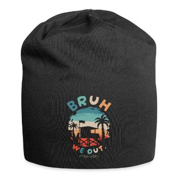 Süßes Ende des Schuljahres Bruh Wir Outbruh Wir sind raus - Jersey-Beanie - Schwarz - Vorne