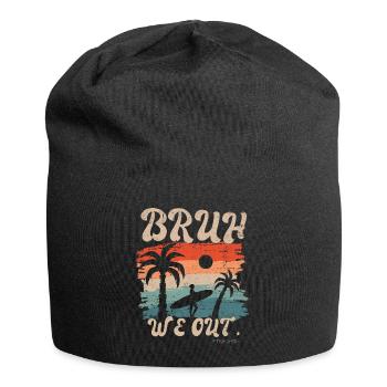 Süßes Ende des Schuljahres Bruh Wir Outbruh Wir sind raus - Jersey-Beanie - Schwarz - Vorne