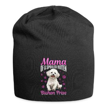 Bichon frisé race chien Mama d’un pourri gâté - Bonnet en jersey - noir - Devant