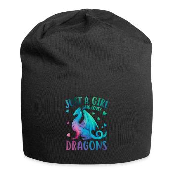 T-shirt Dragon Conte de fées Dragon Kanji japonais - Bonnet en jersey - noir - Devant