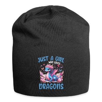 T-shirt Dragon Conte de fées Dragon Kanji japonais - Bonnet en jersey - noir - Devant