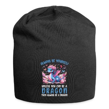 T-shirt Dragon Conte de fées Dragon Kanji japonais - Bonnet en jersey - noir - Devant