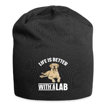 Yellow Labrador Retriever - Jersey Beanie - black - Front