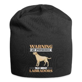 Yellow Labrador Retriever - Jersey Beanie - black - Front