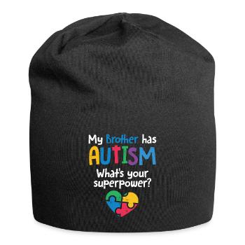 Autismus - Jersey-Beanie - Schwarz - Vorne