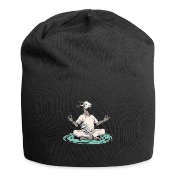 Ziegen-yoga-meditation, Yoga-kurs, Yoga - Jersey-Beanie - Schwarz - Vorne