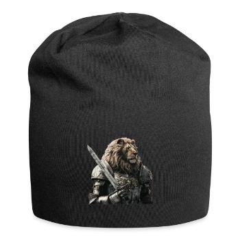 Chevalier Lion Moyen Âge - Bonnet en jersey - noir - Devant