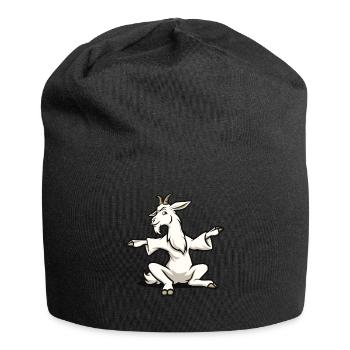 Ziegen-yoga-meditation, Yoga-kurs, Yoga - Jersey-Beanie - Schwarz - Vorne