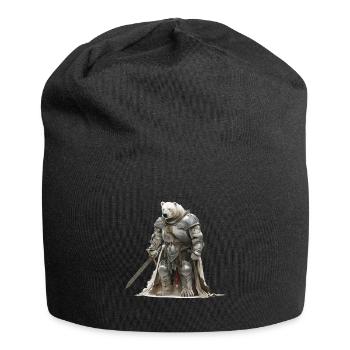 Ours Polaire Chevalier Moyen Âge - Bonnet en jersey - noir - Devant