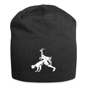 Ziegen-yoga-meditation, Yoga-kurs, Yoga - Jersey-Beanie - Anthrazit - Vorne
