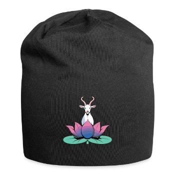 Goat yoga meditation, yoga class, yoga - Jersey Beanie - black - Front