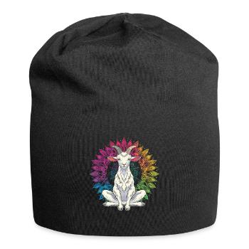 Goat yoga meditation, yoga class, yoga - Jersey Beanie - black - Front