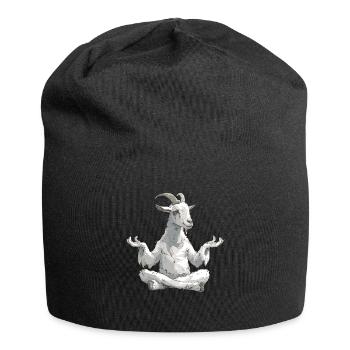 Goat yoga meditation, yoga class, yoga - Jersey Beanie - black - Front