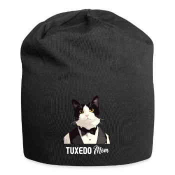 Tuxedo Kätzchen Tuxedo Katze - Jersey-Beanie - Schwarz - Vorne