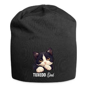 Tuxedo Kätzchen Tuxedo Katze - Jersey-Beanie - Schwarz - Vorne