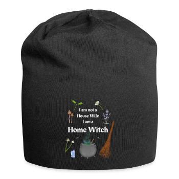 I am not a House Wife i am a Home Witch - Jersey Beanie - black - Front