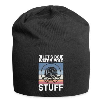 Wasserball lustiges Wasserballspieler Geschenk - Jersey-Beanie - Schwarz - Vorne