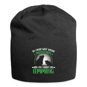 Lemming vole I'd rather be a lemming - Jersey Beanie - black - Front