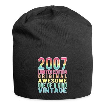 Limited Edition Since 2007 Birthday Vintage 2007 - Jersey Beanie - black - Front