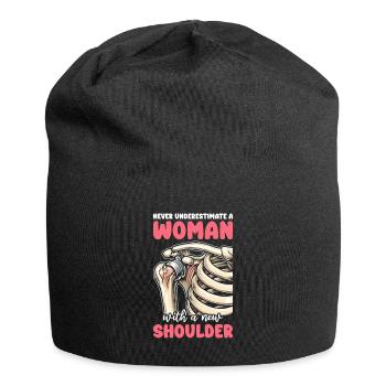 Woman Bionic Shoulder Replacement Surgery Joint - Jersey Beanie - black - Front