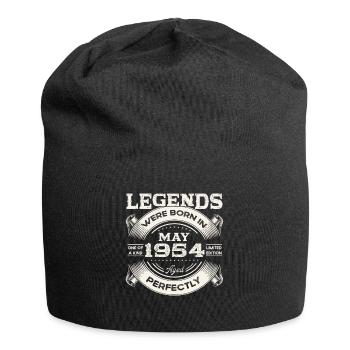 Mai 1954 Millésime 1954 Anniversaire 1954 Légende 54 - Bonnet en jersey - noir - Devant