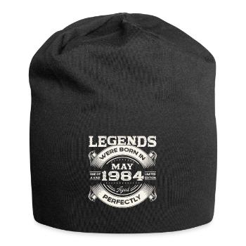 Geburtstag 1984 Mai 1984 Jahrgang 1984 Legende 84 - Jersey-Beanie - Schwarz - Vorne