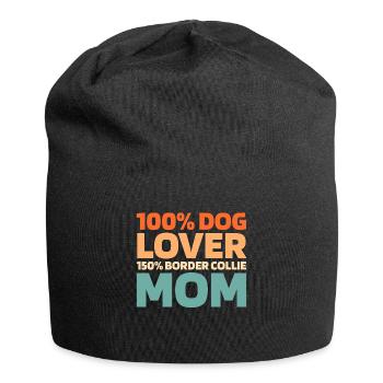 Border Collie - Jersey-Beanie - Schwarz - Vorne