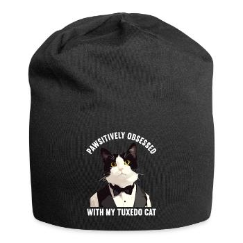 Tuxedo Kätzchen Tuxedo Katze - Jersey-Beanie - Schwarz - Vorne