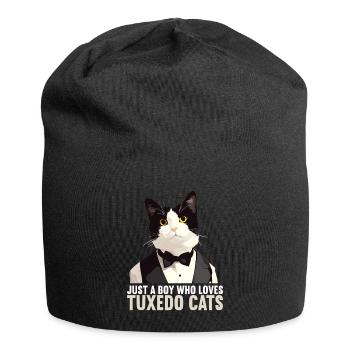 Tuxedo Kätzchen Tuxedo Katze - Jersey-Beanie - Schwarz - Vorne