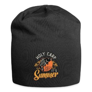 Carp Fishing Holy Carp It's Summer Fishing Lover - Jersey Beanie - black - Front
