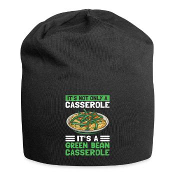 Cadeau de casserole de haricots verts - Bonnet en jersey - noir - Devant