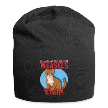 Belette souris belette Hermännchen cadeau - Bonnet en jersey - noir - Devant
