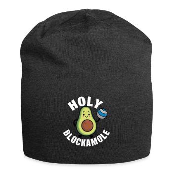 Holy Blockamole Avocado Design für Volleyball - Jersey-Beanie - Anthrazit - Vorne