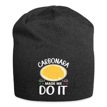 Italie Pâtes carbonara - Bonnet en jersey - charbon - Devant