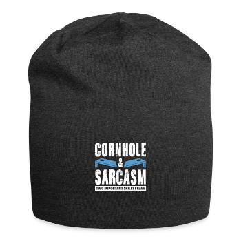 Cornhole Beanbag Sackloch Geschenk - Jersey-Beanie - Anthrazit - Vorne