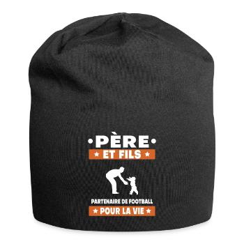 Father and Son Dad Duo Man Team Life Gift Dad - Jersey Beanie - black - Front