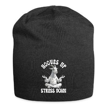 Ziegen-yoga-meditation, Yoga-kurs, Yoga - Jersey-Beanie - Anthrazit - Vorne